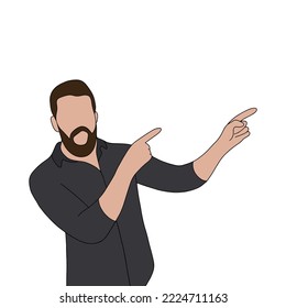 Young handsome man illustration design