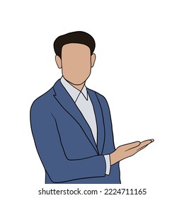 Young handsome man illustration design