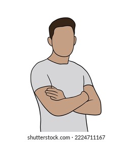 Young handsome man illustration design