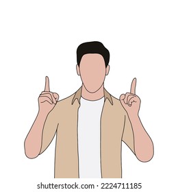 Young handsome man illustration design