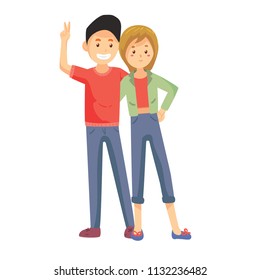 Young happy couple
