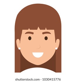 young head woman character