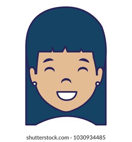 young head woman character