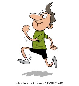 Young healthy man running