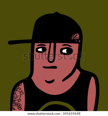 young hiphoper with hat