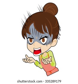 young housewife who gets mad