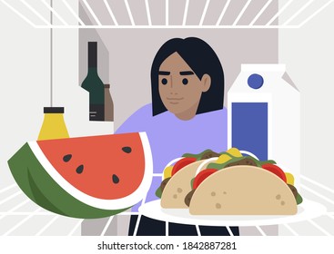 冷蔵庫 中身 のイラスト素材 画像 ベクター画像 Shutterstock