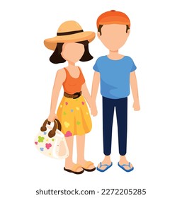Young Husband and wife Family Vacation Concept