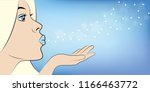 young ice queen blows star dust vector illustratione EPS10