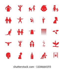 Young icon. collection of 25 young filled icons such as plant, slim, couple, panties with heart, pregnant woman, face. editable young icons for web and mobile.