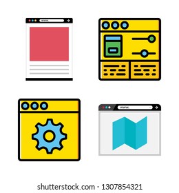 young icon set. vector set about browser icons set.