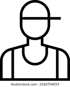 young icon. Thin linear style design isolated on white background