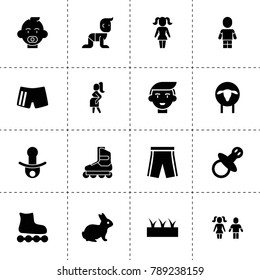 Young icons. vector collection filled young icons. includes symbols such as sheep, sprouting, rabbit, pregnant, baby, boy, pacifier. use for web, mobile and ui design.