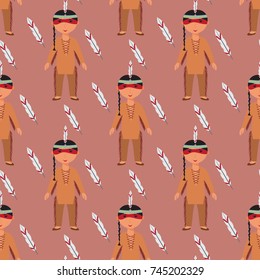 Young indian man modern happy smiling seamless pattern background adult character vector illustration.