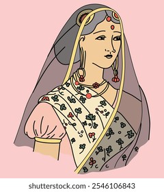 Icono increíble de las mujeres indias jóvenes