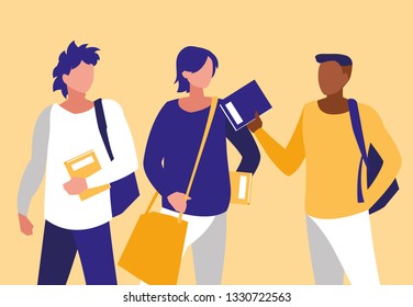 young interracial boys modeling with notebooks