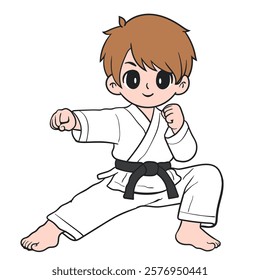 Young Karateka Training for Excellence