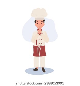 Young Kid Chef Introducing Himself with Sawasdee Greeting.