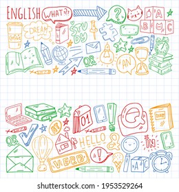Young kids. School children. English courses. English language.