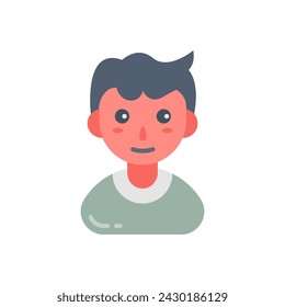 Young Lad icon in vector. Logotype
