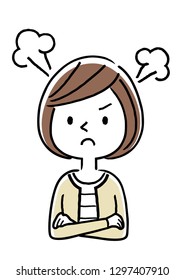 Young lady: angry