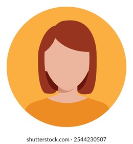 Icono de Vector de avatar de dama joven