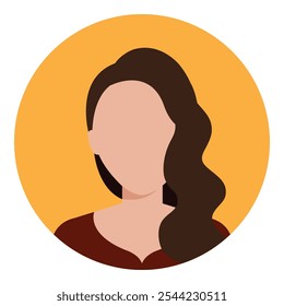 Icono de Vector de avatar de dama joven