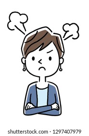 Young lady: to get angry