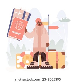 Young lady Getting a handle on Her Passport and Discuss Tickets, Setting out on a Travel Filled with Craving for something new and Encountering the Ponders of the World.