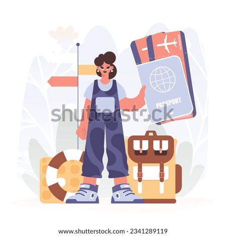 Young lady Getting a handle on Her Passport and Conversation for the foremost portion Tickets,