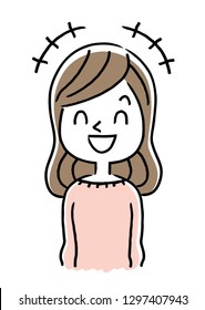 Young lady: laugh