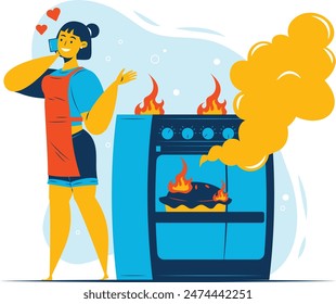 Young lady made a error while making pies