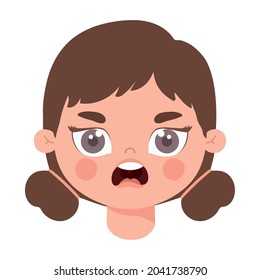 young lady with rage over white