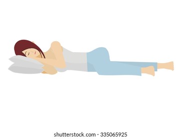jovencita durmiendo sin antecedentes