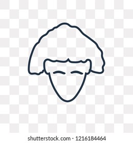 Young Lady vector outline icon isolated on transparent background, high quality linear Young Lady transparency concept can be used web and mobile