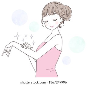 Young lady's arm is beautiful
