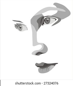 young lady's face