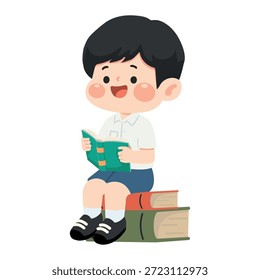 Um jovem aprendiz desfrutando de tempo de estudo tranquilo mostrando imaginação crescimento do conhecimento educação focar criatividade e estilo de vida acadêmico positivo