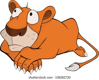 Young lion cartoon