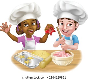 328 Cartoon black little girl cooking Images, Stock Photos & Vectors ...