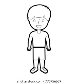 young little boy male character standing