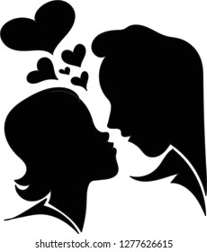 The young with love. Hand drawn vector illustration. For greeting cards, logo, background,wallpaper, books illustration,pattern,decoration,clip arts, symbol,graphic design.