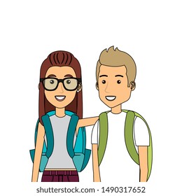 young lovers couple avatars characters