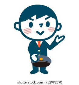 Young male bus driver