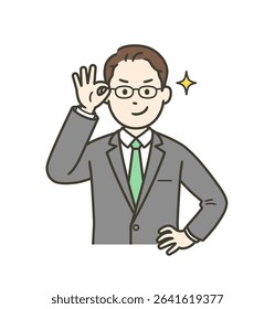 A young male businessman raising his glasses and grinning with confidence