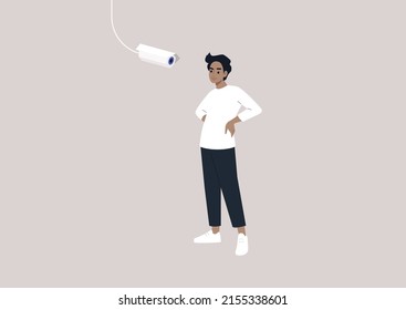 A young male Caucasian character staring at the CCTV camera, Spying technologies, modern surveillance techniques 