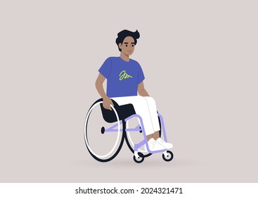 A young male character on a wheelchair, inclusivity in daily life