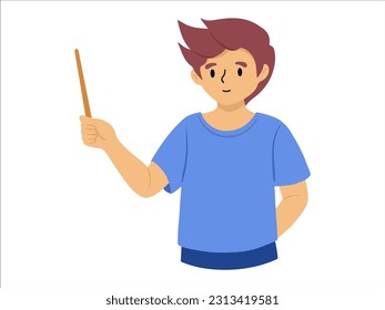 Young male character wearing T-shirt