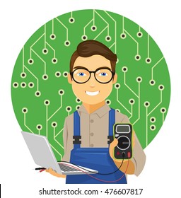 Young Male Computer Technician 