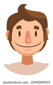 young male face vector illustration